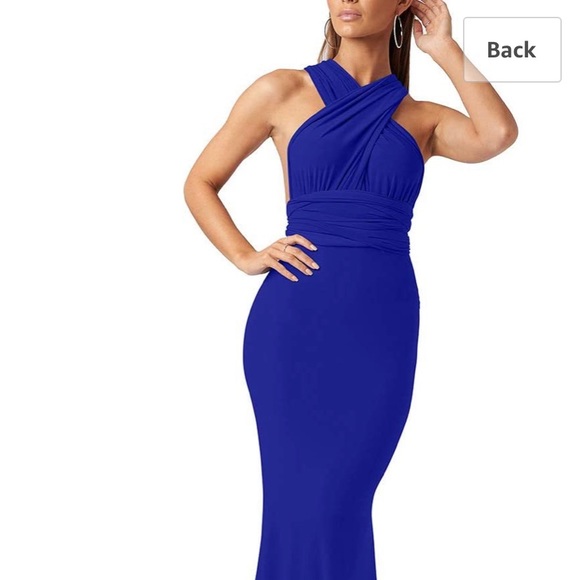 NWT INFINITY WRAP GOWN DRESS💙ROYAL BLUE - Picture 5 of 16
